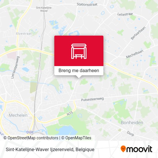 Sint-Katelijne-Waver Ijzerenveld kaart