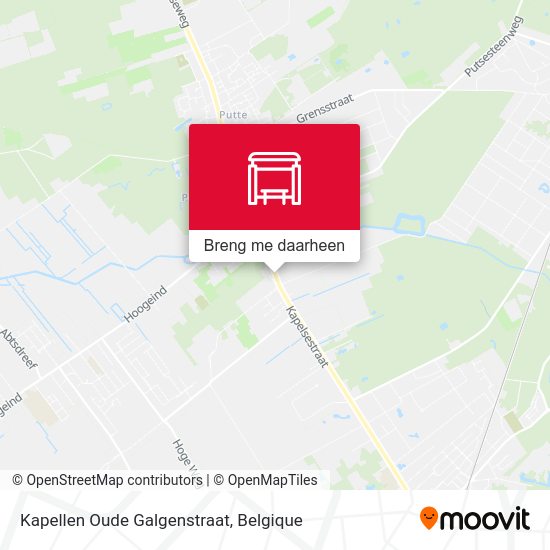 Kapellen Oude Galgenstraat kaart