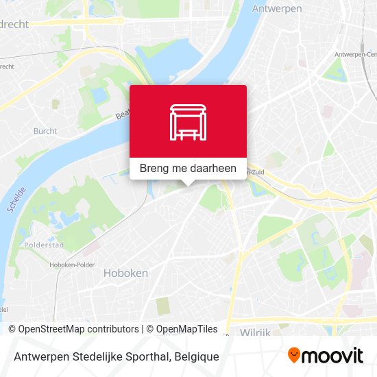 Antwerpen Stedelijke Sporthal kaart