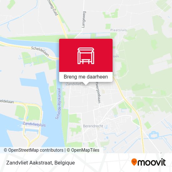 Zandvliet Aakstraat kaart