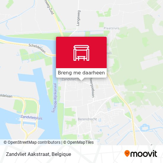 Zandvliet Aakstraat kaart