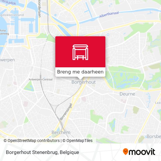 Borgerhout Stenenbrug kaart