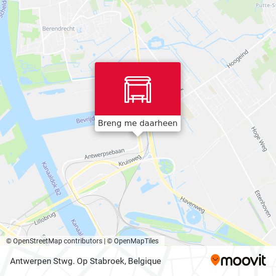 Antwerpen Stwg. Op Stabroek kaart