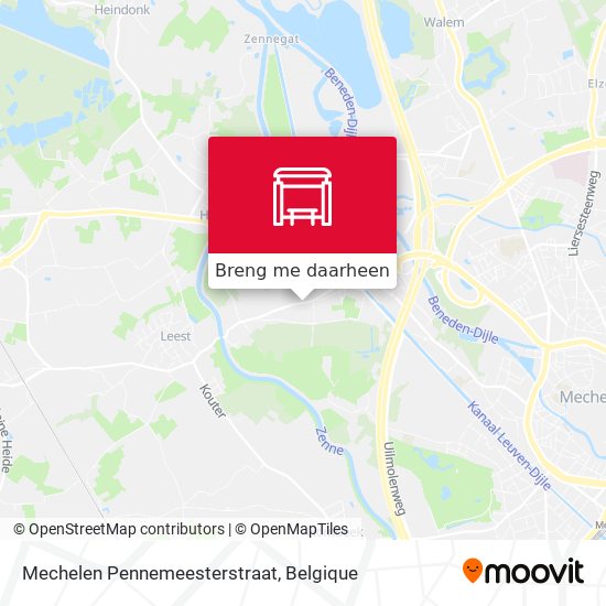 Mechelen Pennemeesterstraat kaart