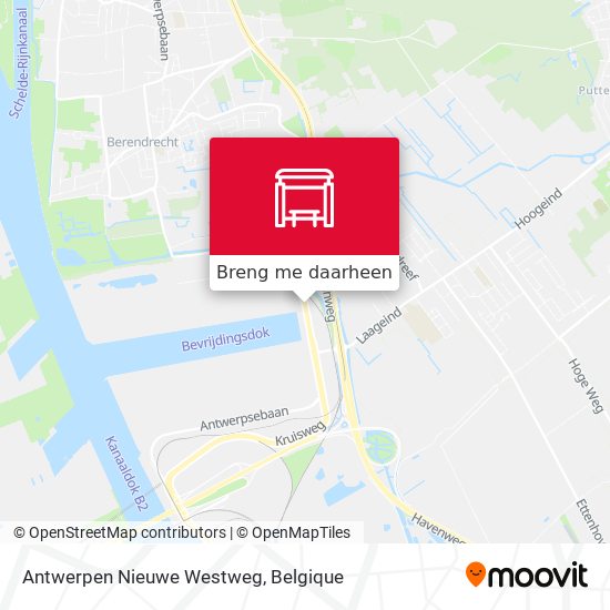 Antwerpen Nieuwe Westweg kaart
