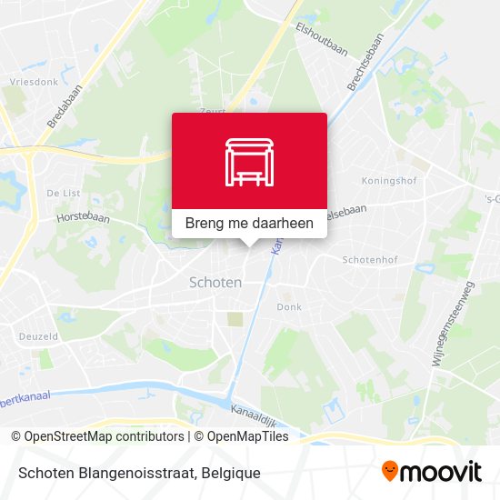 Schoten Blangenoisstraat kaart