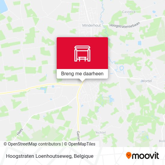 Hoogstraten Loenhoutseweg kaart