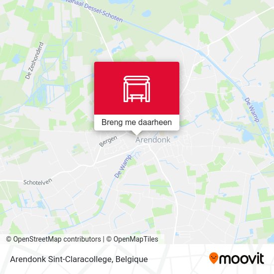 Arendonk Sint-Claracollege kaart