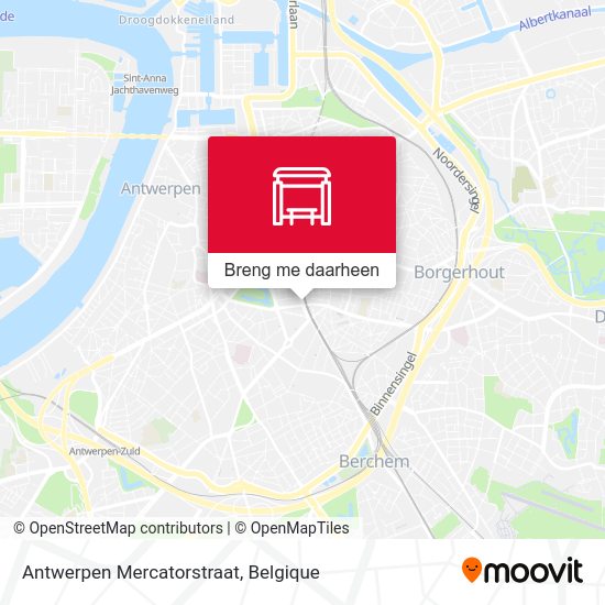 Antwerpen Mercatorstraat kaart