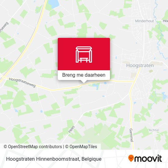 Hoogstraten Hinnenboomstraat kaart