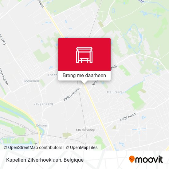 Kapellen Zilverhoeklaan kaart