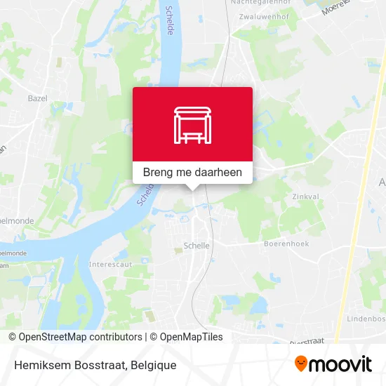Hemiksem Bosstraat kaart
