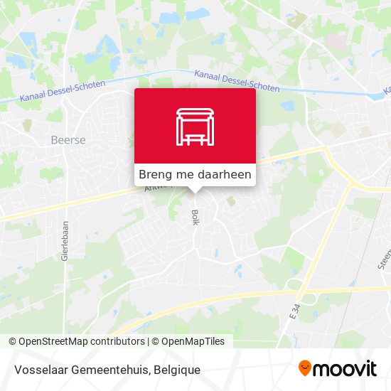 Vosselaar Gemeentehuis kaart