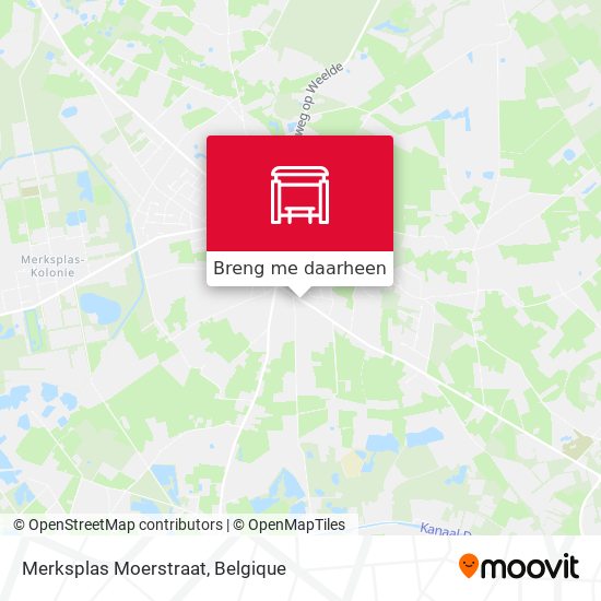 Merksplas Moerstraat kaart