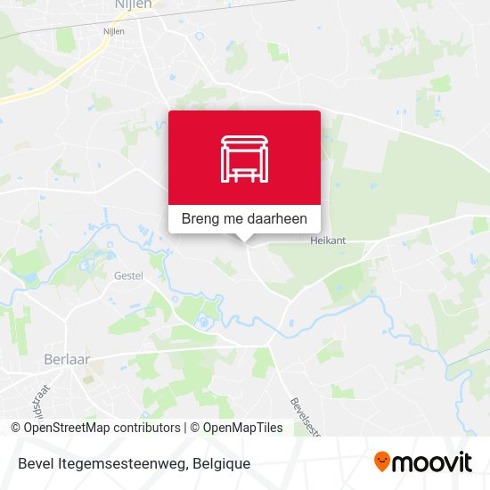 Bevel Itegemsesteenweg kaart