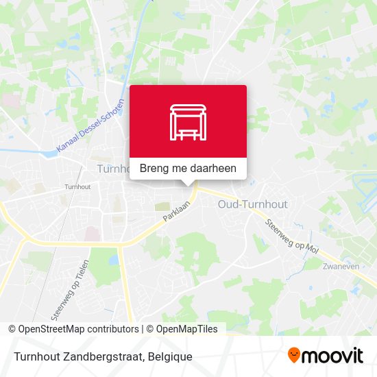 Turnhout Zandbergstraat kaart
