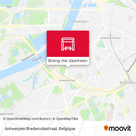 Antwerpen Brederodestraat kaart