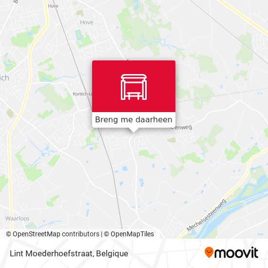 Lint Moederhoefstraat kaart