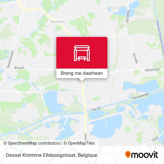 Dessel Kromme Elleboogstraat kaart