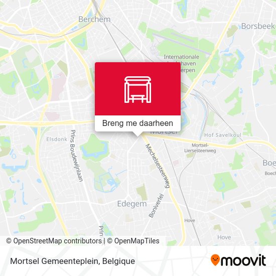 Mortsel Gemeenteplein kaart