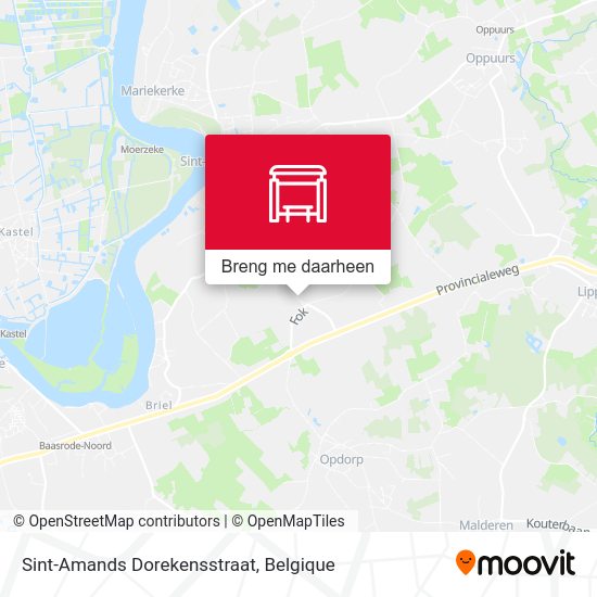 Sint-Amands Dorekensstraat kaart