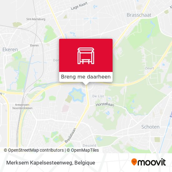 Merksem Kapelsesteenweg kaart