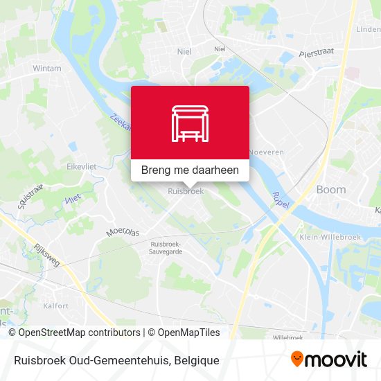 Ruisbroek Oud-Gemeentehuis kaart