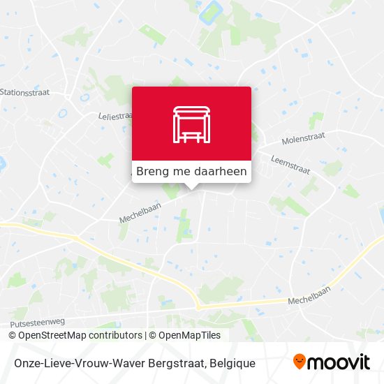 Onze-Lieve-Vrouw-Waver Bergstraat kaart