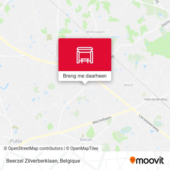 Beerzel Zilverberklaan kaart
