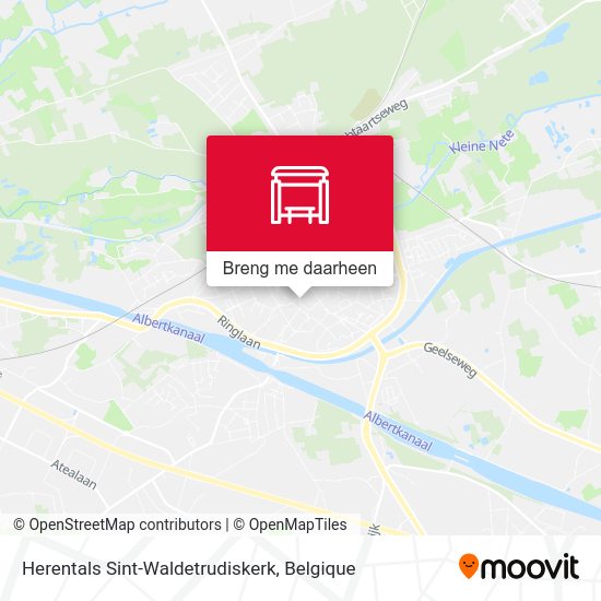 Herentals Sint-Waldetrudiskerk kaart