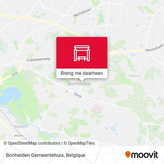 Bonheiden Gemeentehuis kaart