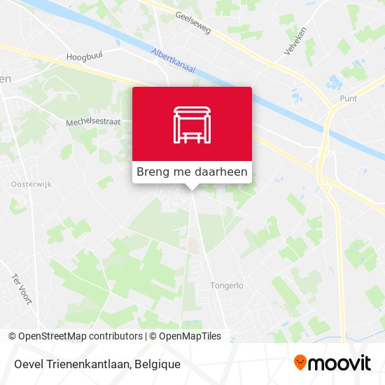 Oevel Trienenkantlaan kaart