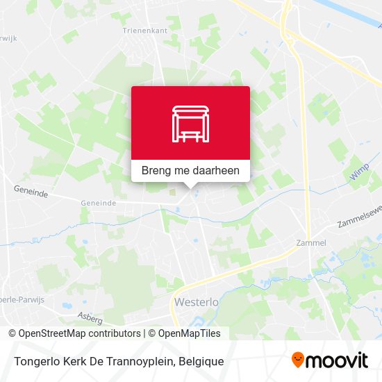 Tongerlo Kerk De Trannoyplein kaart