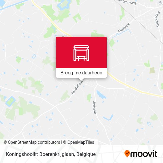 Koningshooikt Boerenkrijglaan kaart