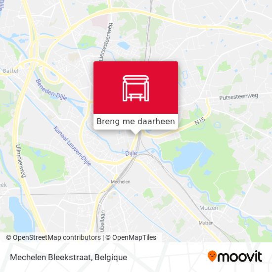 Mechelen Bleekstraat kaart