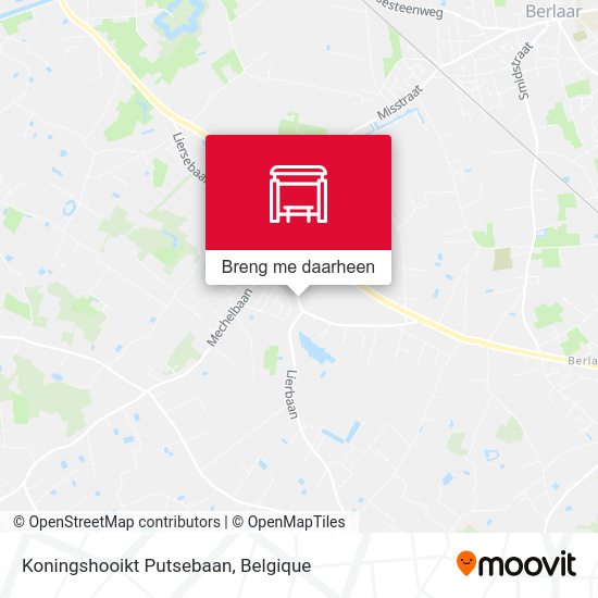 Koningshooikt Putsebaan kaart