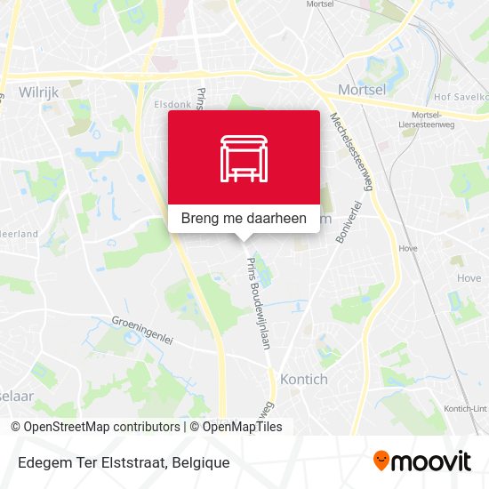 Edegem Ter Elststraat kaart