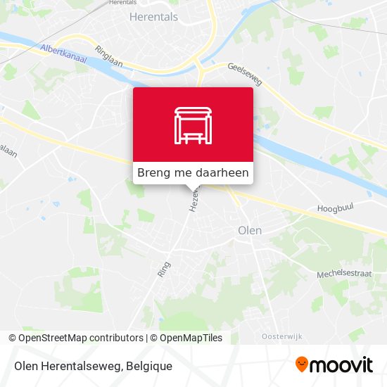 Olen Herentalseweg kaart