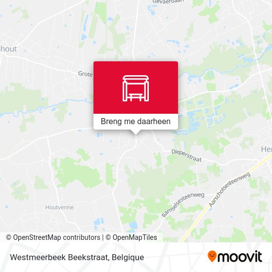 Westmeerbeek Beekstraat kaart