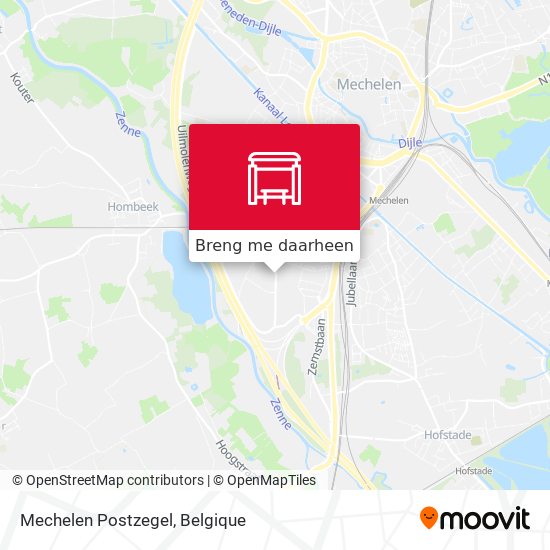 Mechelen Postzegel kaart