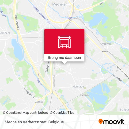 Mechelen Verbertstraat kaart