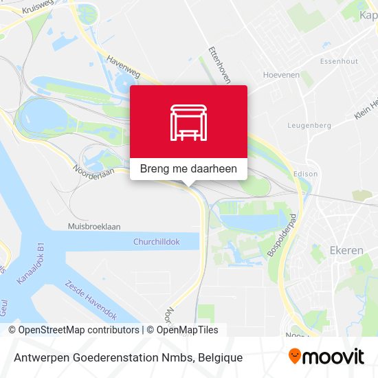 Antwerpen Goederenstation Nmbs kaart