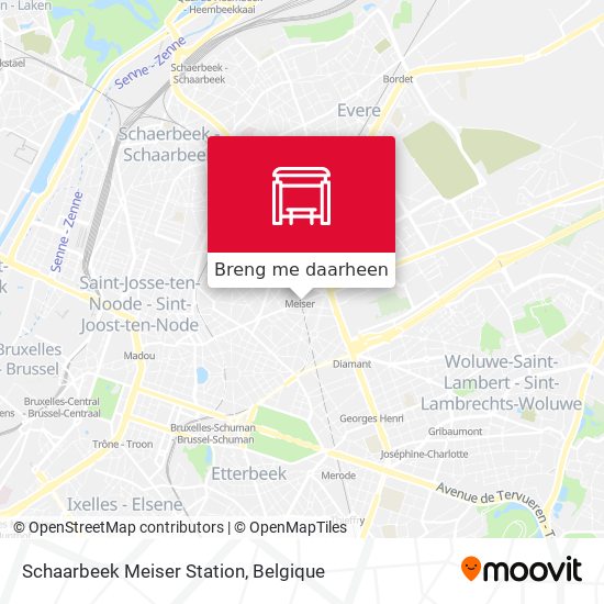 Schaarbeek Meiser Station kaart