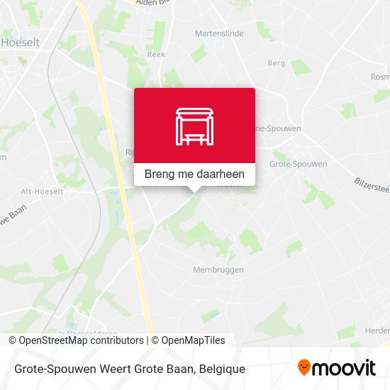 Grote-Spouwen Weert Grote Baan kaart