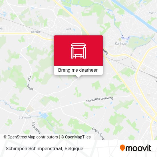Schimpen Schimpenstraat kaart