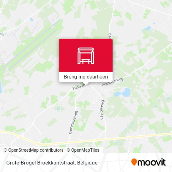 Grote-Brogel Broekkantstraat kaart