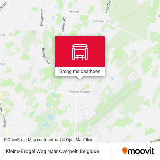 Kleine-Brogel Weg Naar Overpelt kaart
