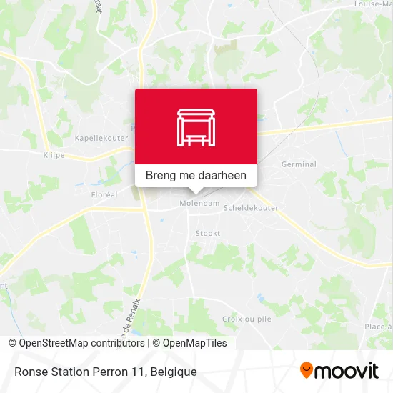 Ronse Station Perron 11 kaart