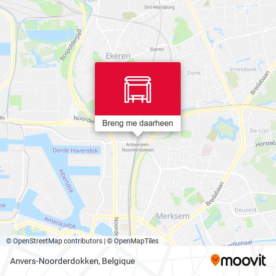 Anvers-Noorderdokken kaart