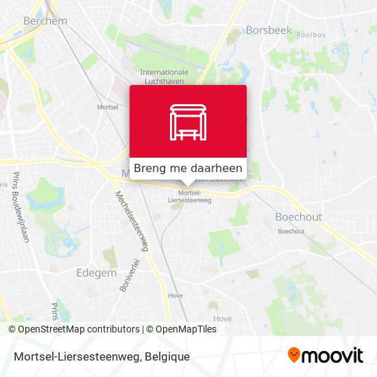 Mortsel-Liersesteenweg kaart